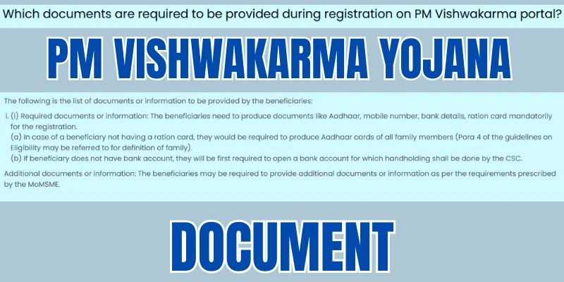 PM Vishwakarma Yojana Document